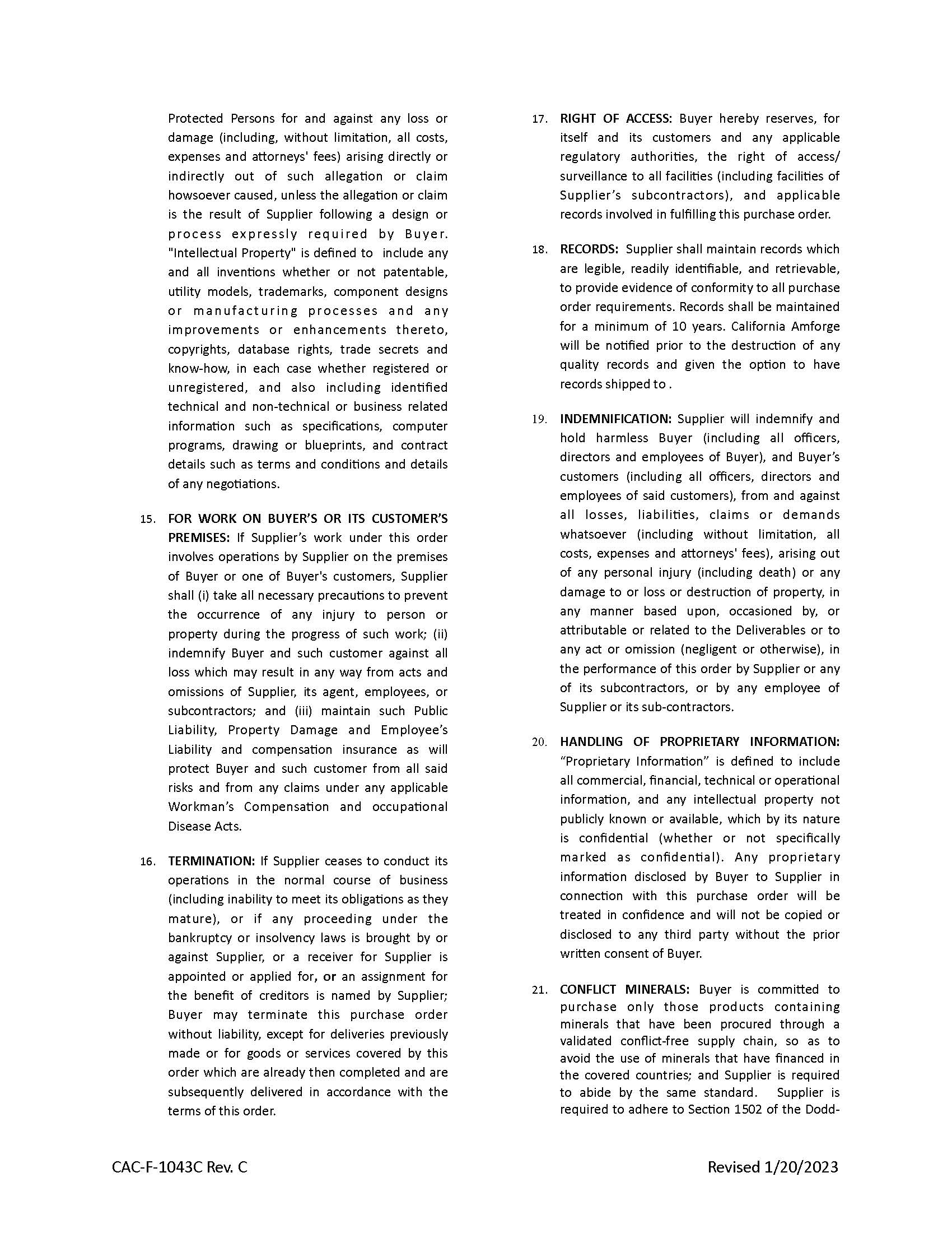 Conditions of Purchase - Page 3