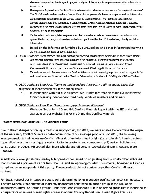 Conflict Management Statements from Approved Mill Sources #13