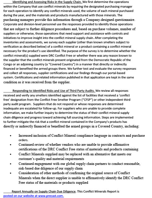 Conflict Management Statements from Approved Mill Sources #16