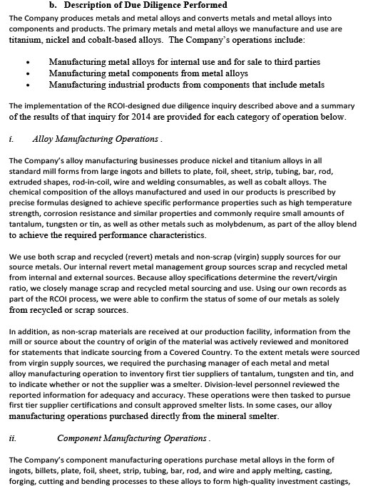 Conflict Management Statements from Approved Mill Sources #17